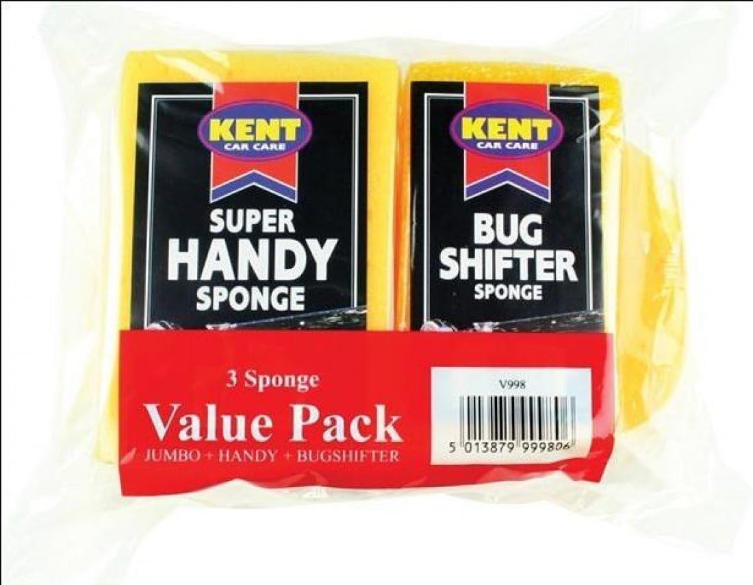 Kent Car Care KCV998 Value Pack Sponges, Set of 3