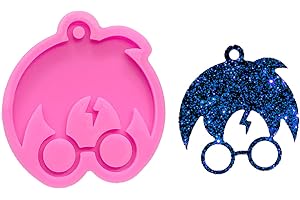 Guratapa Shiny Glossy Anime Magic boy Shape Silicone Molds for DIY Craft Keychain Polymer Clay Mold Necklace Epoxy Pendant Jewellery Resin Crafting Making Cake Decoration Fondant Mould