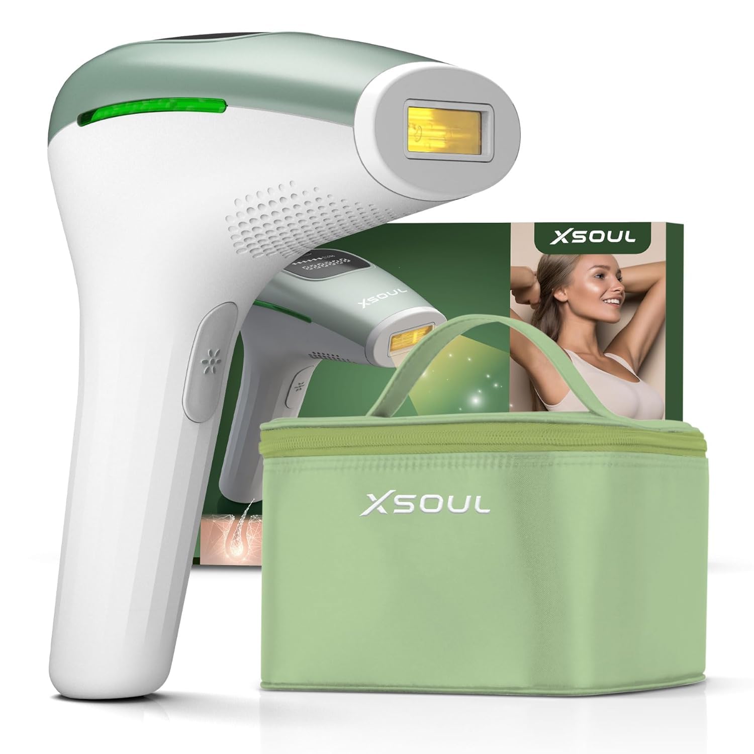 Photo 1 of Xsoul IPL Laser Hair Removal, Painless Hair Remover for Women & Men, Ideal for Armpits, Legs, Face & Bikini, At-Home Long-Lasting Hair Reduction