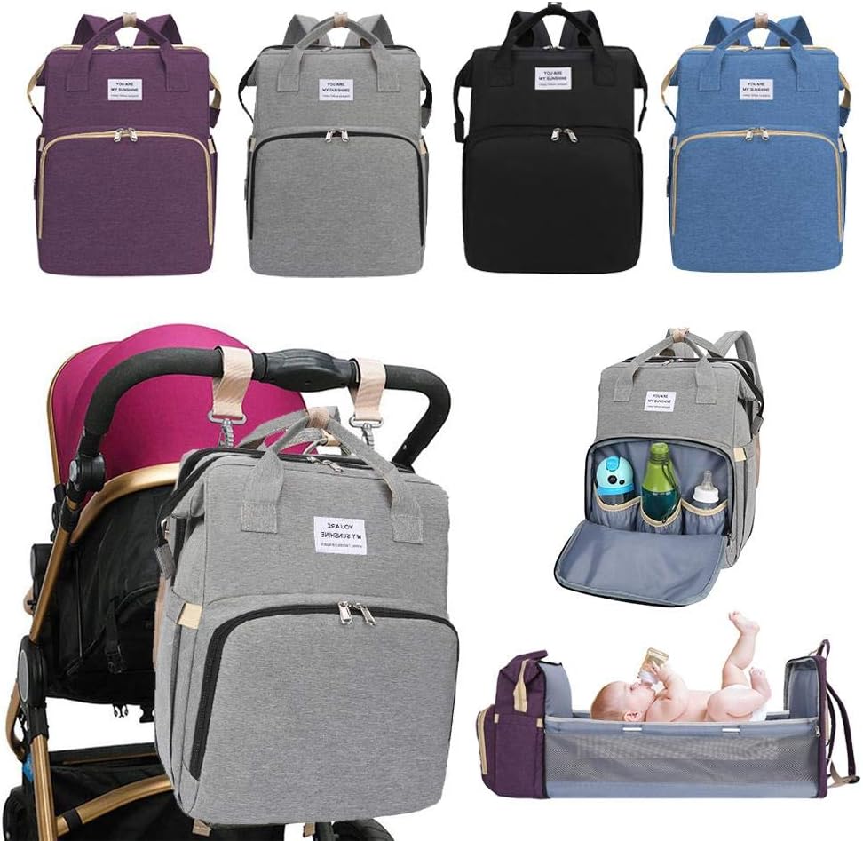 Sac à Langer Maman / Papa – Insular Gris, Avec Tapis à Langer, Made In Italy