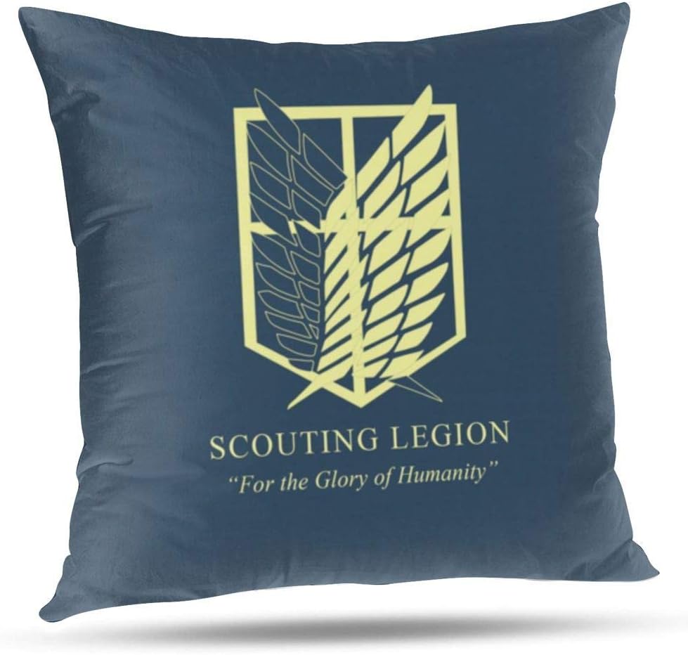 OZOVP"XI ATTACK ON TITAN - ATOT Pattern Twin sides Pillow Covers Cushion Cover Pillowcases Home Decor 16" x 16" 40 x 40 cm