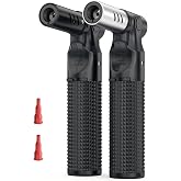 LunarFiery 2 Pack Butane Torch Lighter, Refillable Adjustable Big Jet Flame Mini Blow Torch for Kitchen, Cr&egrave;me Br&ucirc;l&eacute;e, BBQ, Camping, Soldering &amp; DIY, Fuel Not Included