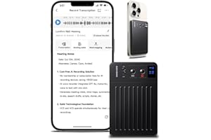 Ludfirm AI Voice Recorder, No Cost for Transcription & Summarization by Chat GPT, App Control Small Recording Device, MagSafe
