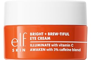 e.l.f. SKIN Bright + Brew-tiful Eye Cream, Helps Brighten Appearance Of Undereye Dark Circles & Repair Puffiness, Vegan & Cru