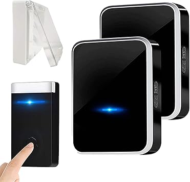 Generación automática de energía]Timbre Inalámbrico Impermeable, Timbre Inalámbrico Para Exteriores con 2 Receptores Enchufables y Caja Estanca, 45 Melodías con 4 Niveles de Volumen con LED Flash: Amazon.es: Bricolaje y herramientas