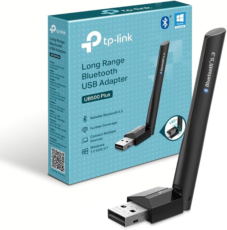 UB500 Plus - Adaptador WiFi USB, Bluetooth 5.3, con Antena, Nano