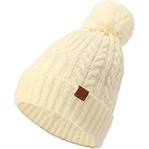 Frye Womens Cable Beanie W/Self Pom