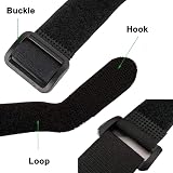 HUAYT Hook and Loop Cable Straps 1 x 8 inches 10 Pack Black view 3