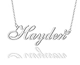 AOLO Hayden Heart Name Necklace Silver Stainless