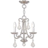 Livex Lighting 40873-91 Daphne 3 Light Brushed Nickel Mini Chandelier
