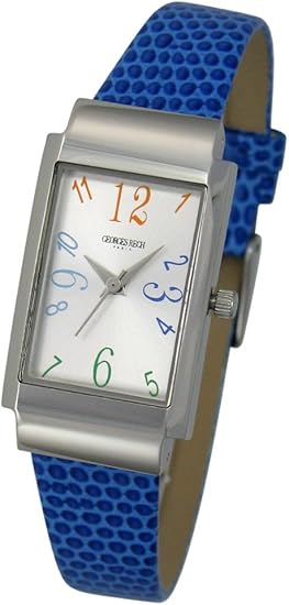 Amazon Georges Rech Paris ジョルジュレッシュ 腕時計 レザー レディース ウォッチ Gr 14030 ブルーベルト レディース腕時計 腕時計 通販
