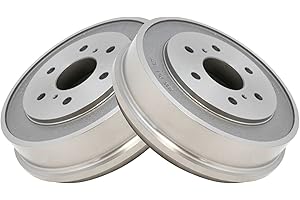 AM AUTOPARTS Rear Drum Brake Pair Set for 05-08 Chevy Silverado GMC Sierra 1500