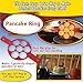 BeeSpring Nonstick Silicone Pancake Ring, Fried Egg Mold Egg Ring Egg Shaper