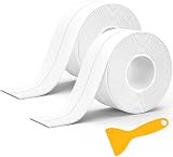 MOKANI Bath Sealant Strip 2 Rolls 126in x 1.5in Self Adhesive PVC White