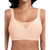 SINFLA Seamless Bras for Women No Underwire Wireless Tshirt Bra Comfort Back Smoothing Bralettes with Support