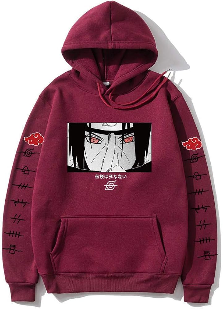Hot Fashion Hoodies Japanese Naruto Anime Streetwear Itachi Pullover Sweatshirt Men Casual 