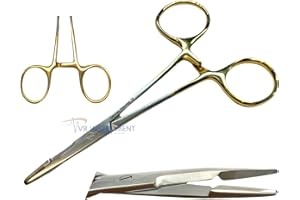 VR Instrument Supply T/C Germany Tungsten Carbide Oslen Hegar Needle Holder Medical Surgical Instruments Hemostat with Scissors 4.5"