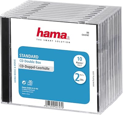 Hama Dual CD/DVD Jewel Case 10 Pack Black
