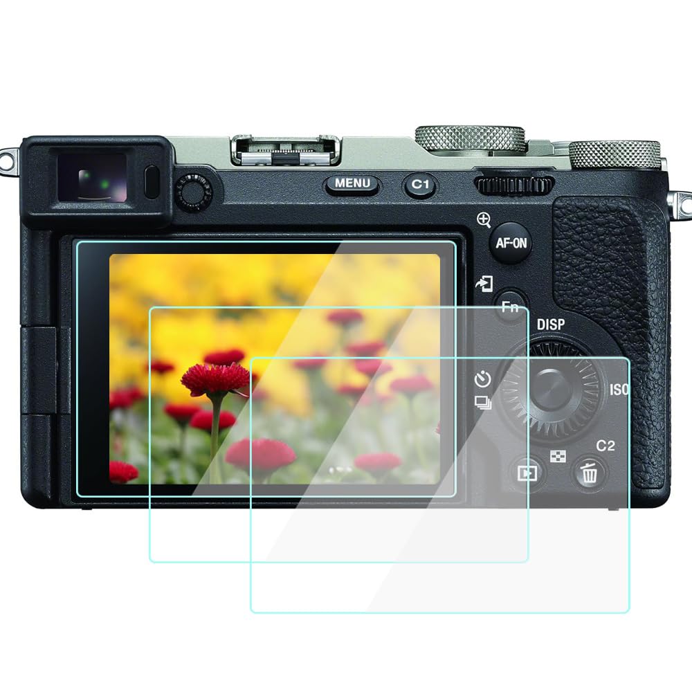 A6700 Screen Protector Compatible for Sony A6700 A7C2 ZVE10II A7M4 Camera, 9H Tempered Glass Anti-Scrach Anti-Bubble Anti-Dust (3 Pack)