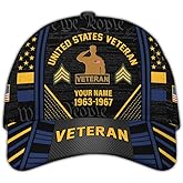 Veteran Hats for Men – Military Veteran Caps, Patriotic Ball Cap, Gift for Veterans Day, Adjustable Design, Tactical Ball Cap