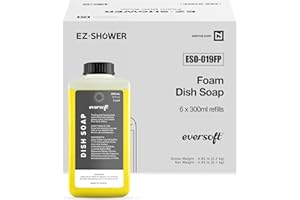 EZbrnd Eversoft Foam Dish Soap Refill Cartridge, Pack of 6 x 300ml (10.0 oz), ESO-019FP