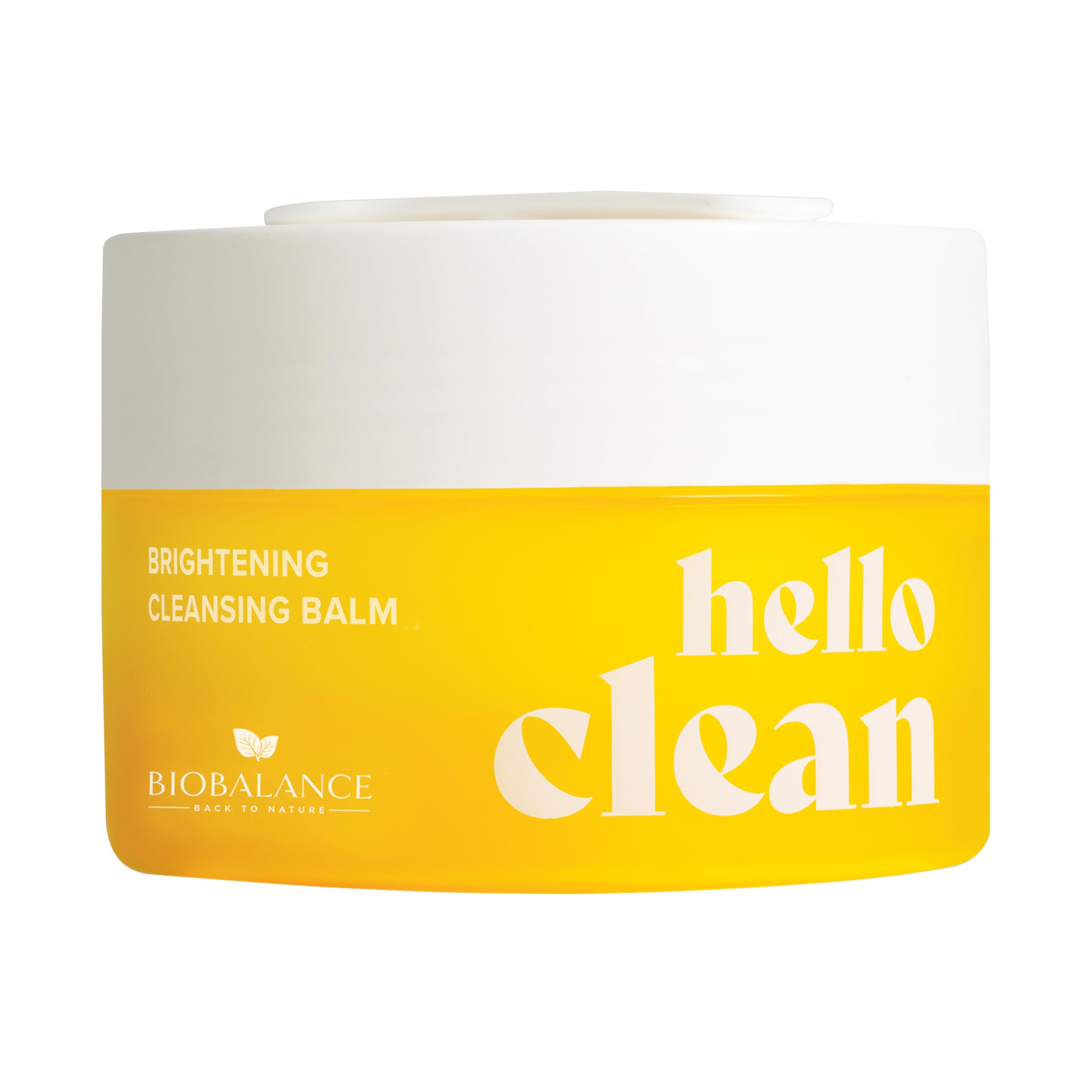 BioBalance Hello Clean Brightening Cleansing Balm | 100ml | Vitalising Cleansing Balm | Brightening Balm Cleanser | Make up Removal | For a Glowing Complexion | Facial Cleanser