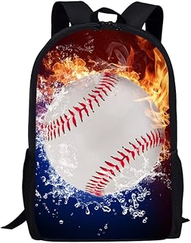baseball print backpack
