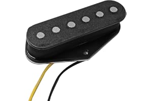 Phrilam Vintage Alnico 5 TELE Bridge Single Coil Pickups for FD/SQ Tele 6-String Electric Guitar, Black