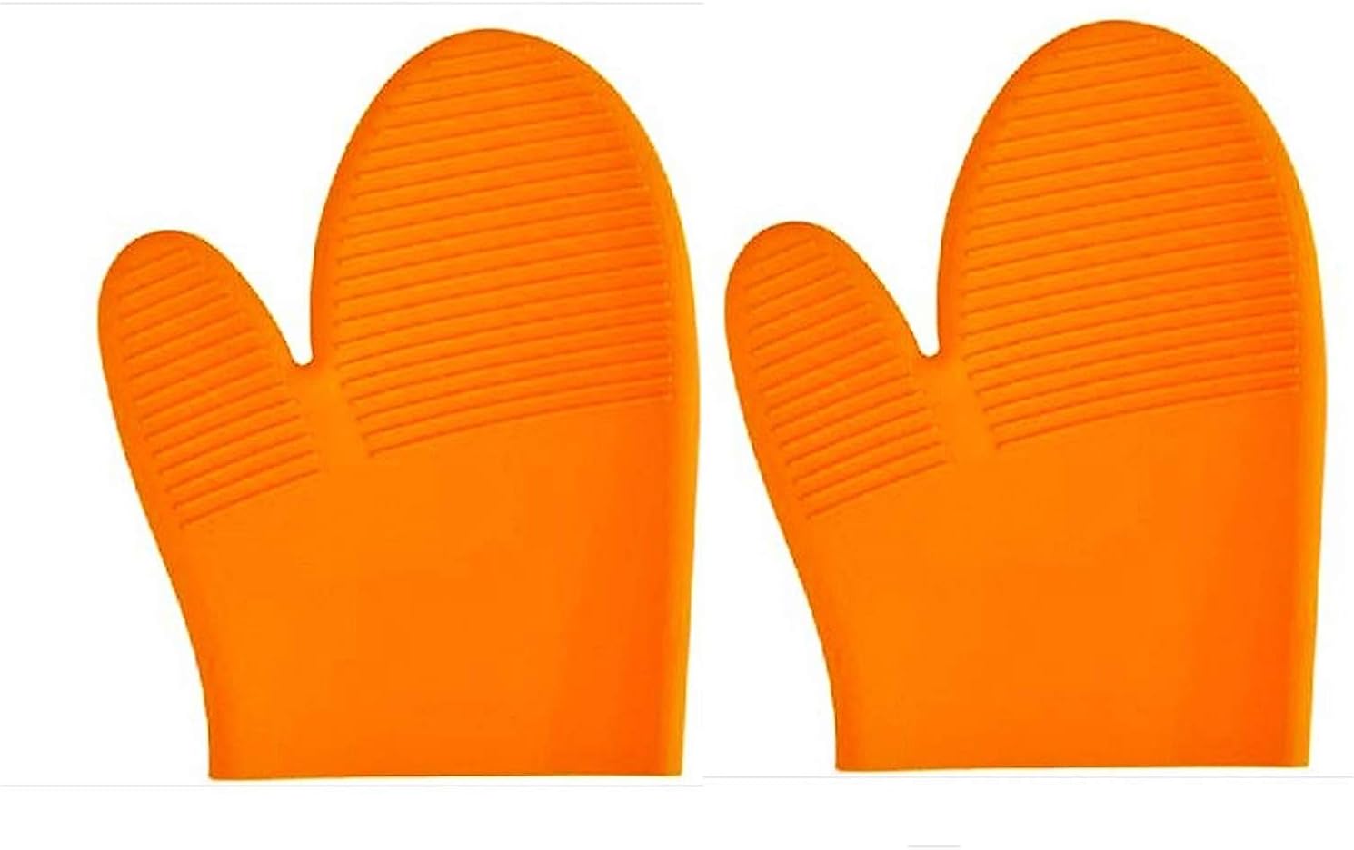 Buycrafty 2 Piece Oven Mitts Heat Proof Silicone Gloves Waterproof Silicone BBQ Grill Glove Cooking Mitts,Baking,Grilling, Wrist Protection Barbecue, Microwave Oven.Easy Clean Safe Washable