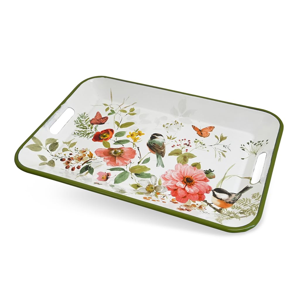 All Chic Enamel Plate Small Round White Dinner Plates with Flower Print Pasta Plate Handmade Dinner Plates Salad Plate Enamel Camping Dishes