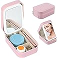 DyKay LED Three-Color Adjustable Makeup Mirror, Three Colors Brightness Adjustable Makeup Mirror with Lights (Pink)