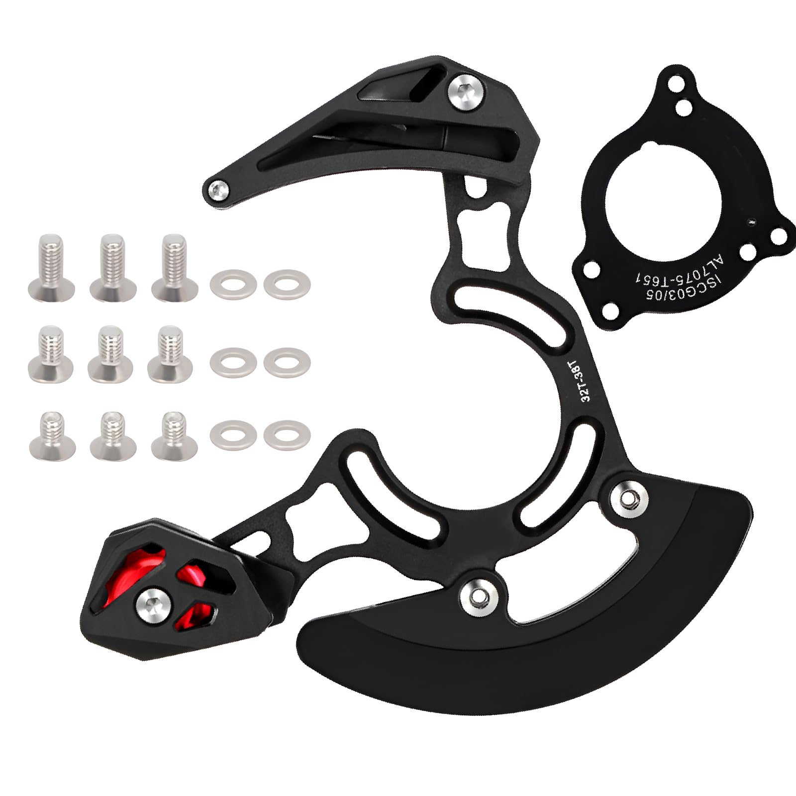 Gotrain Bike Chain Guard Fit for 32-38 Teeth Bicycle Chain Guard Aluminum Alloy Bicycle Chain Protector for Most Bicycle Road Bike Mountain Bike, Bike Accessories