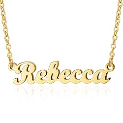 Ldurian Name Necklace Personalized | Rebecca Name