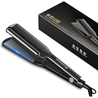 Bcway Professional Hair Straightener, 2.16'' Extra-Large Floating Titanium Flat Iron for Hair, 30s Instant Heating…