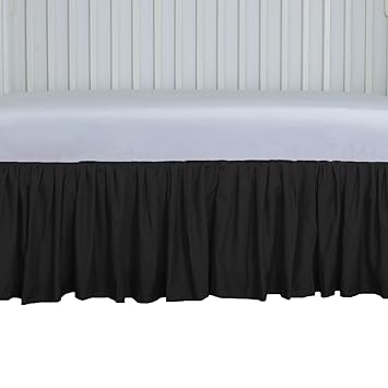 black crib dust ruffle