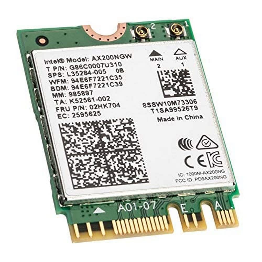 Intel OSGEAR-NEW Dual Band Wireless-AX200NGW WLA/Wi-Fi 6 AX200 2230 2x2 AX+ Bluetooth 5.0,M.2/A-E-Key (AX200.NGWG) Wi-Fi 6 AX200 with vPro, 2.4GHz/5GHz WiFi, Bluetooth 5.0, M.2/A-E-Key 802.11ax