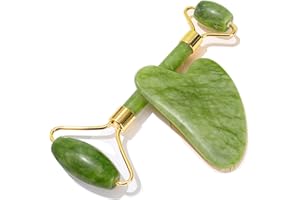 ROSELYNBOUTIQUE Gua Sha Facial Tools & Jade Roller Original Face Massager for Puffiness Wrinkless Skin Care Routine - Self Care Gift for Men Women