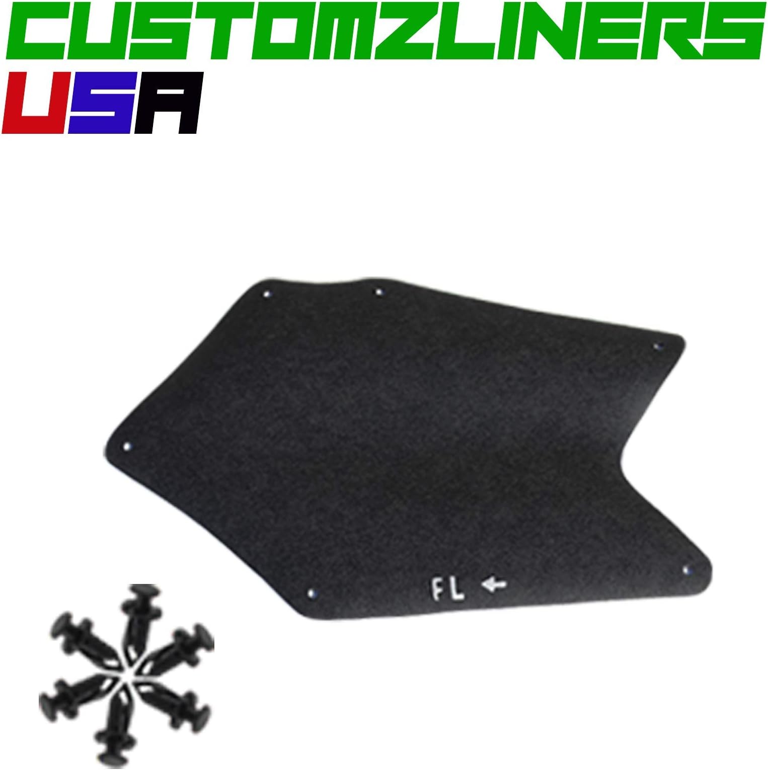 Customzliners USA Apron Front Fender Liners Retainer Clips Direct Fit for 2007-2019 Toyota Tundra Front Left Apron Liner Splash Shield Flap Seal Splash Guard Skirt
