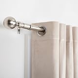 Aspire Homeware Brushed Silver Extendable Curtain Pole 70-120cm 28mm view 4