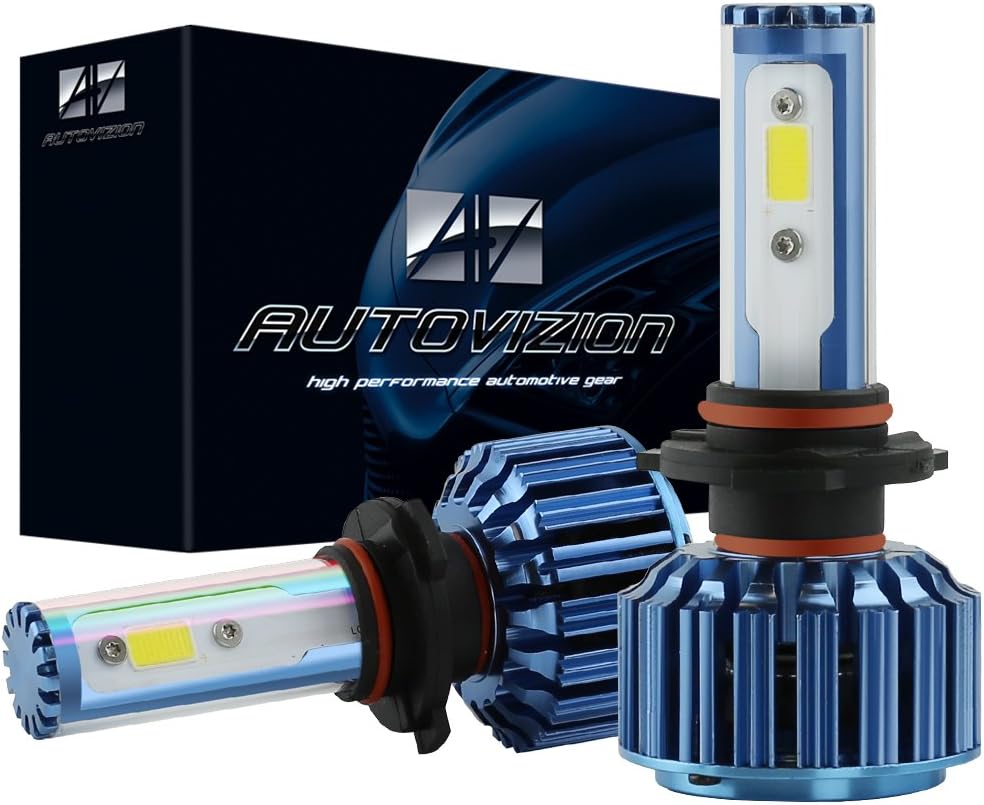 AUTOVIZION H7 LED Headlight Foglight Bulb for any H7 Halogen Headlight Bulb upgrade to LED (1 pair, Ocean Blue)