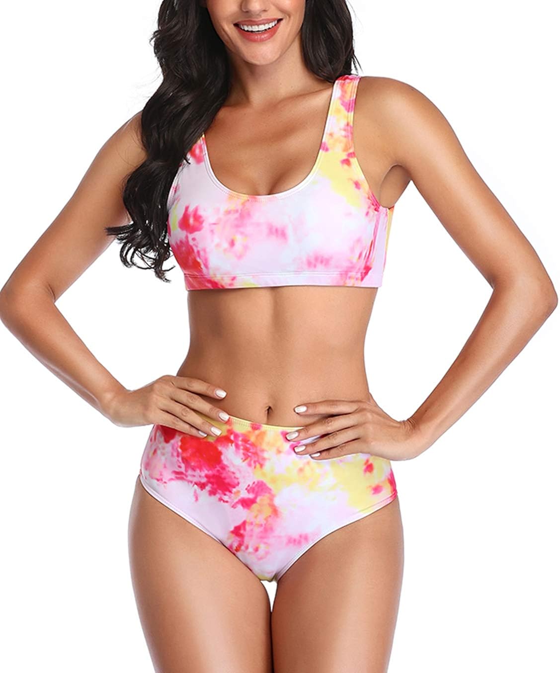 scoop neck bikini set