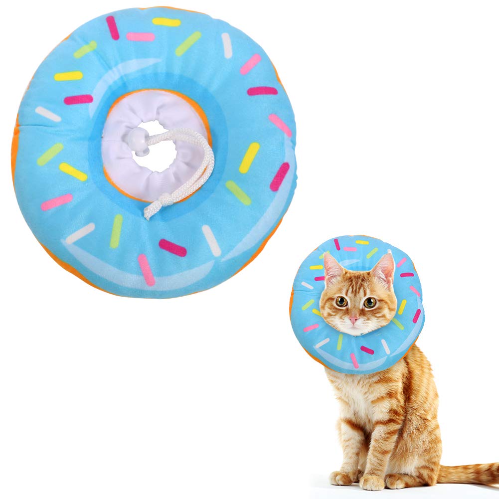 Photo 1 of FRIUSATE Soft Cat Recovery Collar - Adjustable Donut Cone to Stop Licking, Comfortable & Lightweight for Cats & Kittens After Surgery