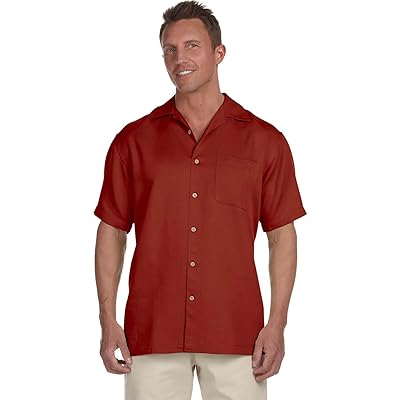 Harriton Men's Bahama Cord Camp Shirt