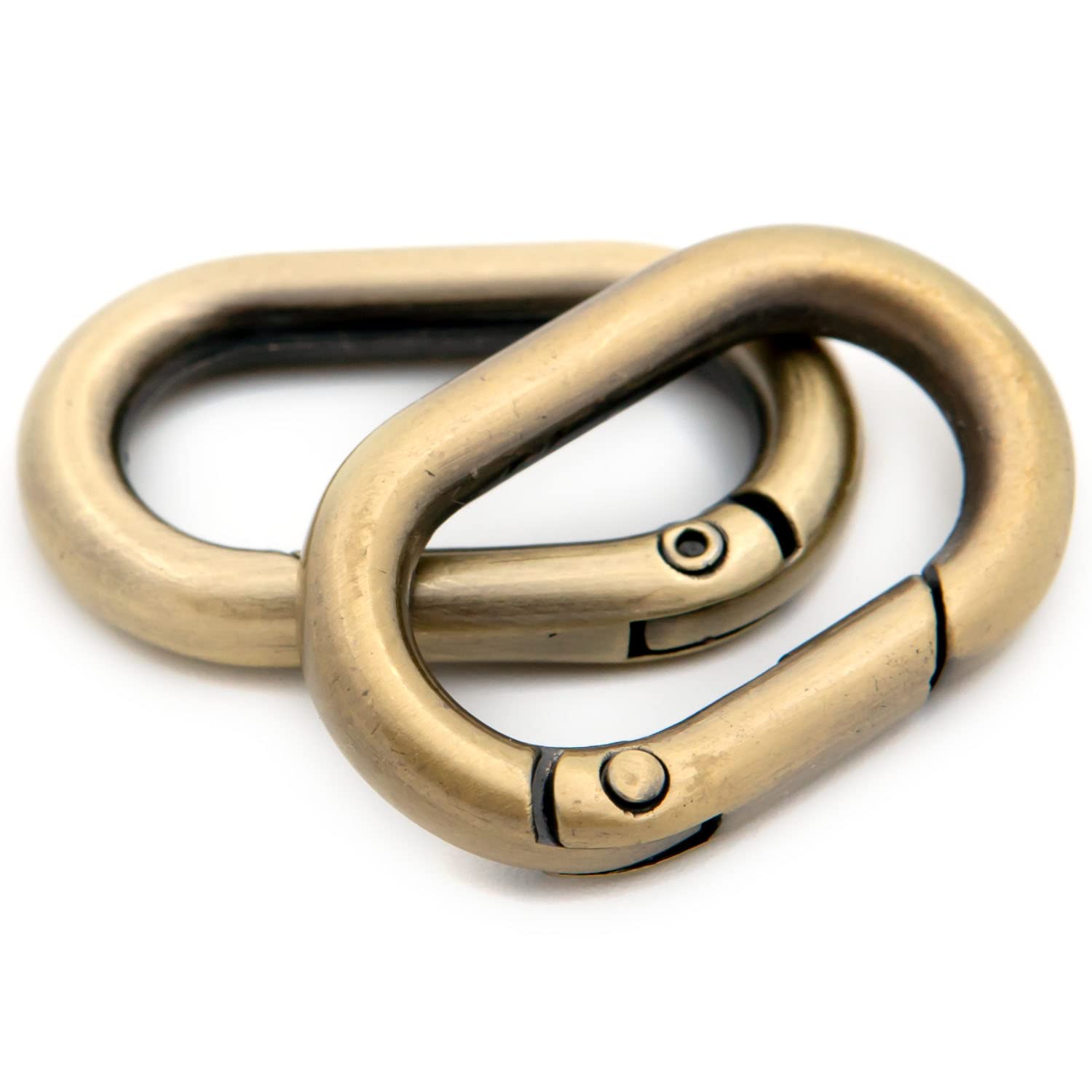 Spring Key Ring Buckle Carabiner Metal Spring Key Ring, 6 PCS Spring Keyring Buckle, Oval Ring ...