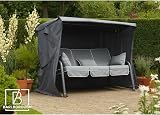 Barlborough Garden Swing Cover 3 Seater Waterproof Charcoal 210x170x125cm view 7