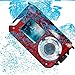 KINGEAR KG0008 Double Screens Waterproof Digital Camera 2.7-Inch Front LCD with 2.7inch Camera--Red