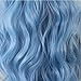 Royalvirgin Nature Color Dark Root Ombre Pastel Blue Heat Resistant Fiber Hair Long Nature Wave Light Blue Synthetic Full Wigs