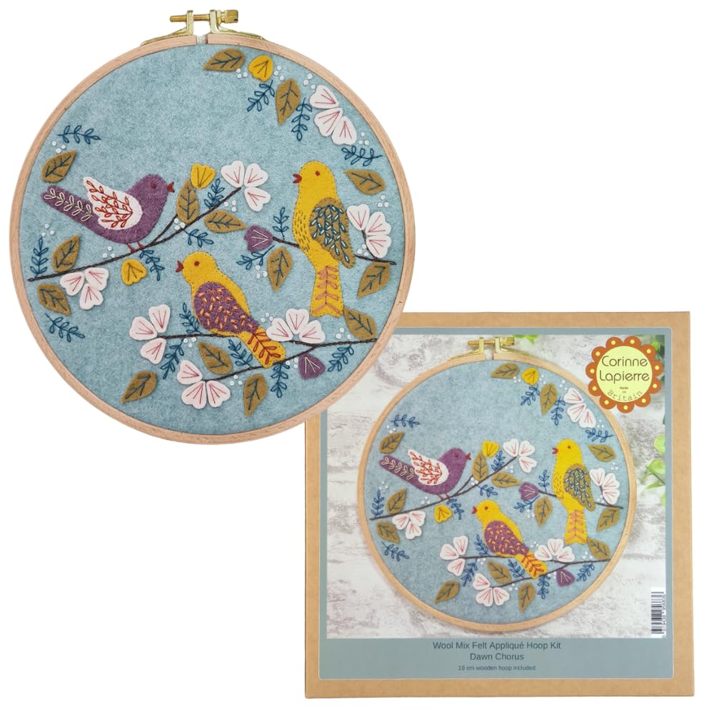 Corinne Lapierre Dawn Chorus Felt Appliqué Hoop Kit