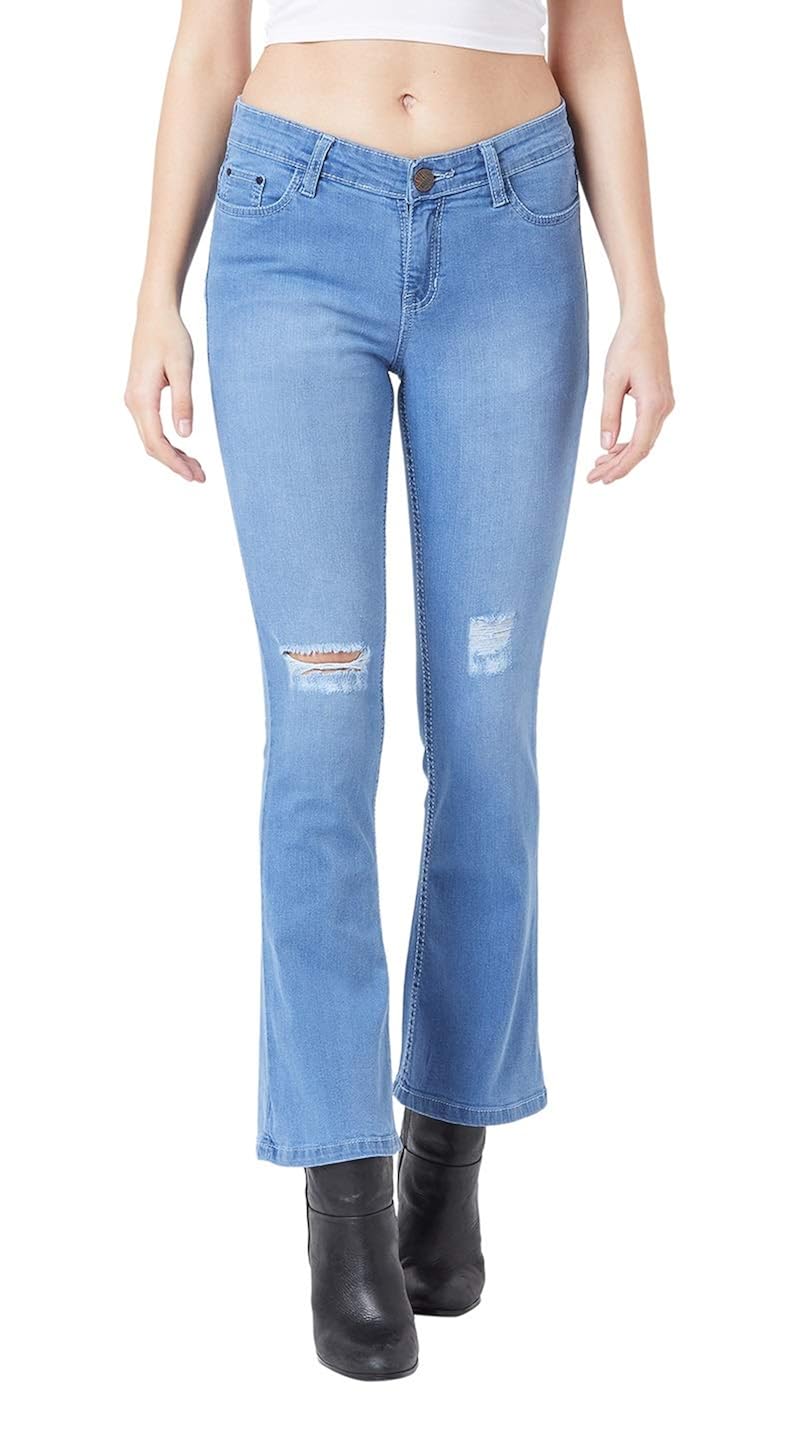 coloured bootcut jeans