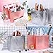 M&C Music Color 16pcs Glossy Reusable Grocery Shopping Bag Tote Bag with Handle Present Bag Gift Bag